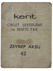 KENT Sakızı Artistler Serisi No 42 Zeynep Aksu # SKZ1512 - 2