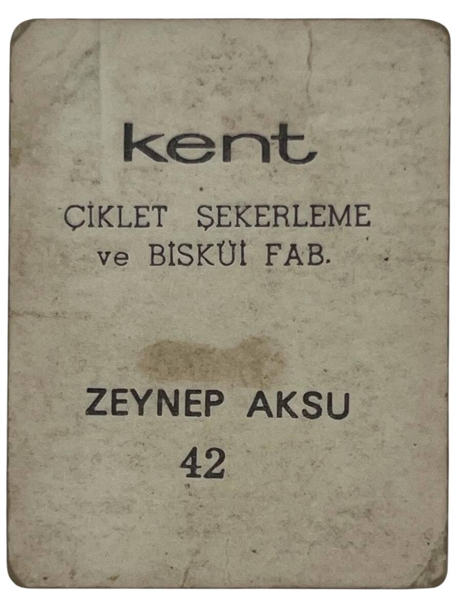 KENT Sakızı Artistler Serisi No 42 Zeynep Aksu # SKZ1512 - 2
