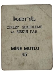KENT Sakızı Artistler Serisi No 45 Mine Mutlu # SKZ1510 - 2