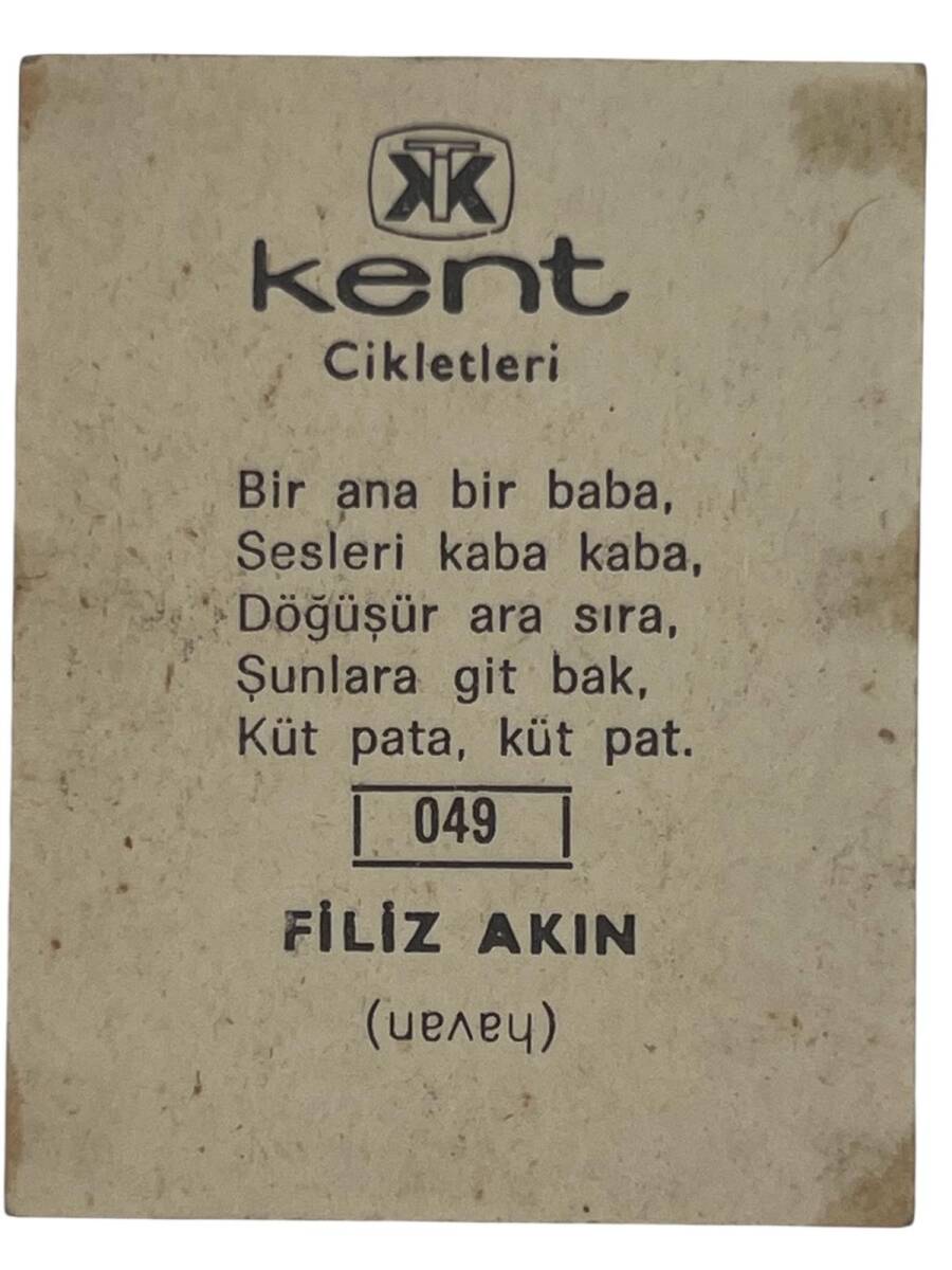 KENT Sakızı Artistler Serisi No 49 Filiz Akkın # SKZ1487 - 2