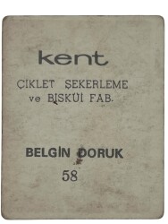KENT Sakızı Artistler Serisi No 58 Belgin Doruk # SKZ1514 - 2