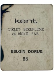 KENT Sakızı Artistler Serisi No 58 Belgin Doruk # SKZ1516 - 2