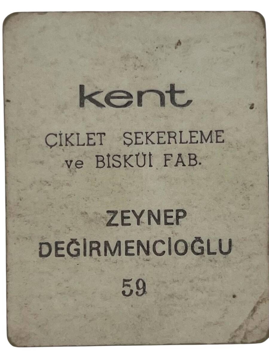 KENT Sakızı Artistler Serisi No 59 Zeynep Değirmencioğlu # SKZ1517 - 2