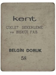 KENT Sakızı Artistler Serisi No 58 Belgin Doruk # SKZ1448 - 2