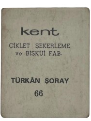 KENT Sakızı Artistler Serisi No 66 Türkan Şoray # SKZ1462 - 2