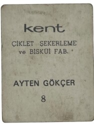 KENT Sakızı Artistler Serisi No 8 Ayten Gökçer # SKZ1500 - 2