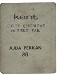 KENT Sakızı Artistler Serisi No 86 Ajda Pekkan # SKZ1447 - 2
