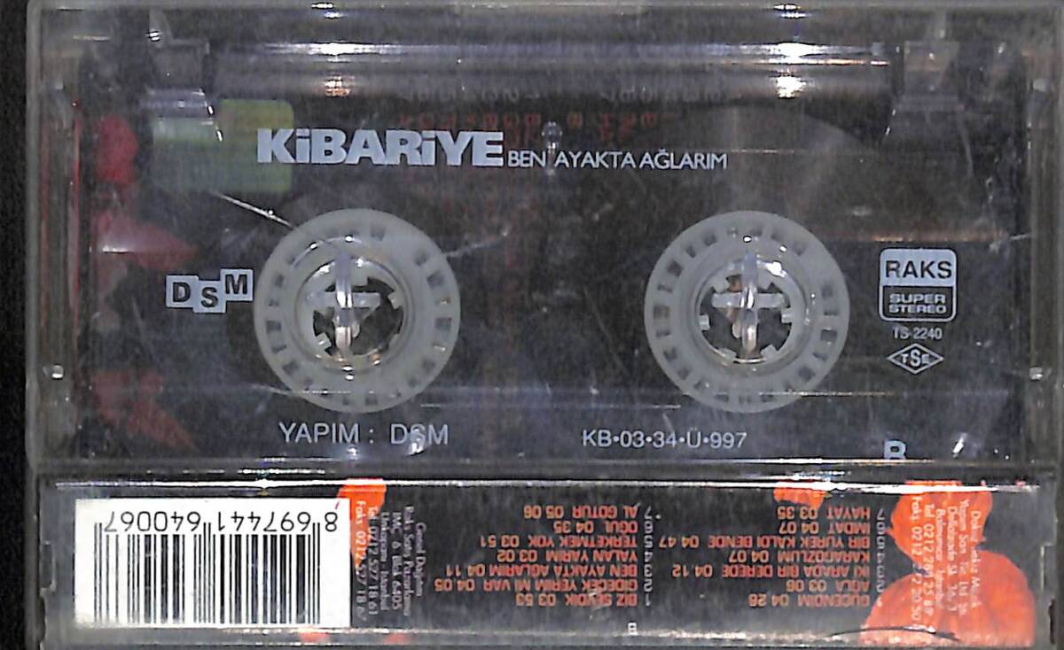 Kibariye - Ben Ayakta Ağlarım Orijinal Kaset (İkinci El) KST30903 - 2