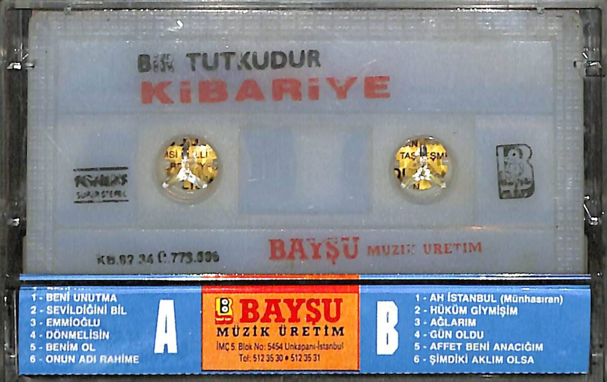 Kibariye – Bir Tutkudur Orijinal Kaset (İkinci El) *Bayşu Müzik - Mavi Bandrol - 1992* KST29902 - 2