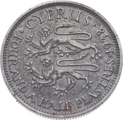 Kıbrıs 4/½ Piastres 1938 GÜMÜŞ - ÇÇT YMP11208 - 3