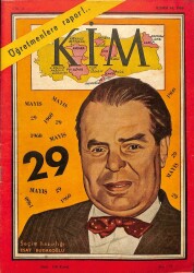 KİM HAFTALIK HABER DERGİSİ 14 Kasım 1959 - Esat Budakoğlu DRG367 - Gökçekoleksiyon