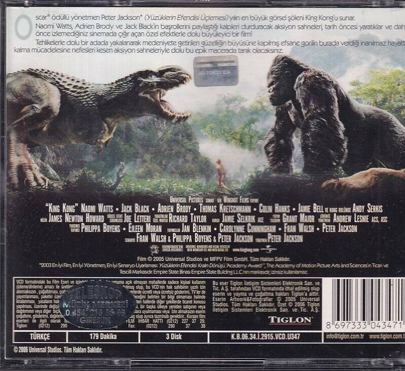 King Kong (3 Disk) VCD Film VCD9337 - 2