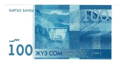Kırgızistan 100 Som 2009-2016 ÇİL YKP6486 - 2