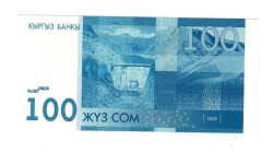 Kırgızistan 100 Som 2009 ÇİL P-26a YKP6933 - 2