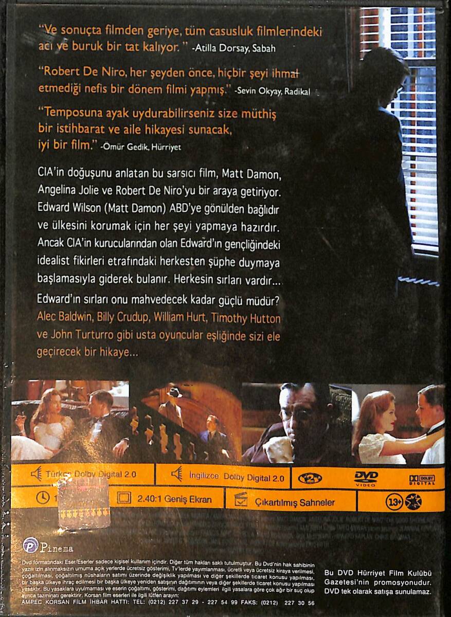 Kirli Sırlar - The Good Shepherd DVD Film (İkinci El) DVD2810 - 2