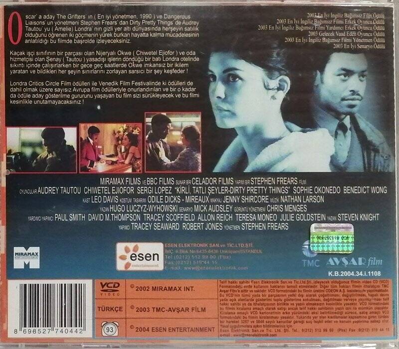 Kirli, Tatlı Şeyler VCD Film VCD5475 - 2
