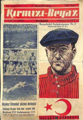Kırmızı Beyaz Dergisi 22 Ağustos 1938 Sayı 11-63 - Beykoz İstanbul Yüzme Birincisi DRG1153 - 1