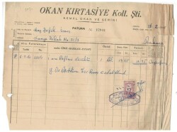 Kırtasiye -Okan Kırtasiye Koll. Şti. Antetli Fatura EFM1190 - 2