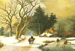 Kış Manzaralı Jacobi Açılır Kapak Kartpostal KRT19551 - 1