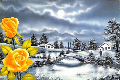 Kış Manzaralı Kartpostal KRT12358 - 1