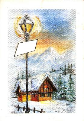Kış Temalı Açılır Kapak Yaldızlı Kartpostal KRT15925 - 1