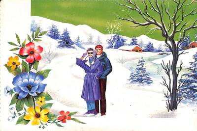 Kış Temalı Kartpostal KRT13897 - 1