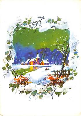 Kış Temalı Kartpostal KRT13912 - 1
