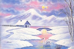 Kış Temalı Kartpostal KRT16091 - Gökçekoleksiyon