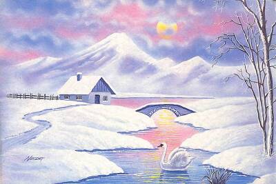 Kış Temalı Kartpostal KRT16091 - 1