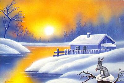 Kış Temalı Kartpostal KRT16093 - 1