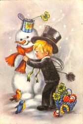 Kış Temalı Kartpostal KRT17254 - Gökçekoleksiyon