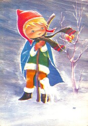 Kış Temalı Kartpostal KRT17290 - Gökçekoleksiyon