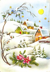 Kış Temalı Kartpostal KRT19166 - Gökçekoleksiyon