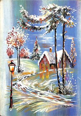 Kış Temalı Kartpostal KRT19244 - 1
