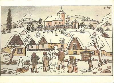 Kış Temalı Kartpostal KRT19538 - 1