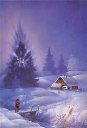 Kış Temalı Kartpostal KRT21075 - Gökçekoleksiyon