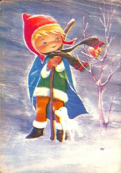  Kış Temalı Kartpostal (Küçük Boy) KRT22905 - Gökçekoleksiyon