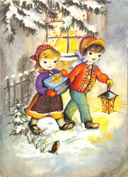 Kış Ve Yılbaşı Temalı Kartpostal KRT17289 - Gökçekoleksiyon