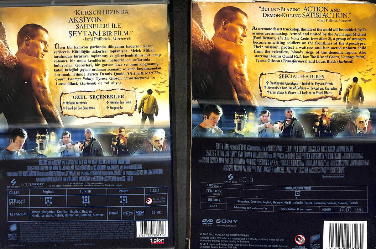 Kıyamet Melekleri – Legion – Paul Bettany, Dennis Quaid, Lucas Black, Tyrese Gibson Orijinal DVD (İkinci El) ** Kutusunda ** DVD2927 - 2