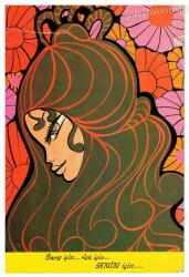 Kız Çocuk Temalı Kartpostal KRT4297 - Gökçekoleksiyon