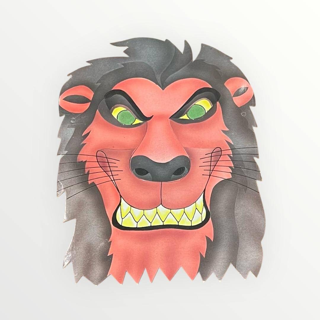 Kızgın Aslan Hayvan Çocuk Yüz Maskesi AOB4866 - 1