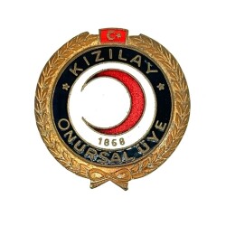 Kızılay Derneği Onursal Üye Orjinal Mineli Yaka Rozeti RZT1577 - 1
