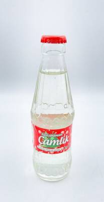 Kızılcahamam Çamlık – Eski Maden Suyu Cam Şişe (Etiketli) AOB3396 - 1