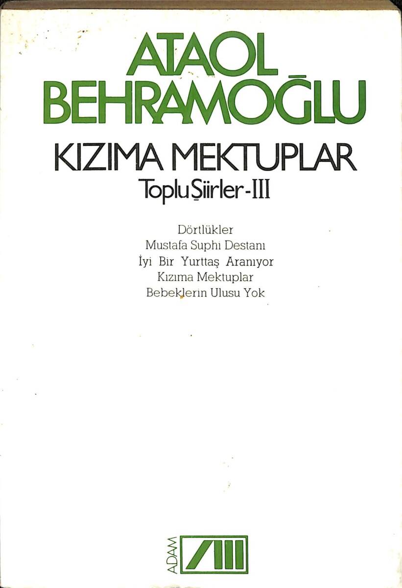 Kızıma Mektuplar - Toplu Şiirler 3 NDR92505 - 1