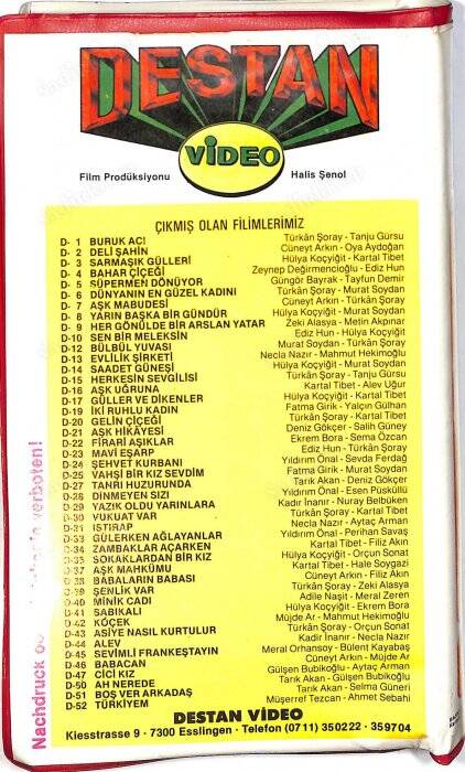 Kızlar Sınıfı – İlyas Salman, Münir Özkul, Ayşen Gruda (VHS) – Destan Video Almanya Baskı (İkinci El) DVD2776 - 2