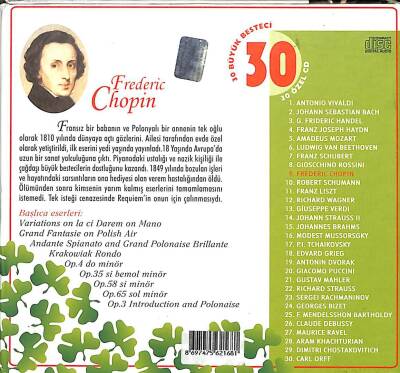 Klasik Müzik Koleksiyonu 9 Frederic * ( İkinci El ) CD Müzik CD2254 - 2