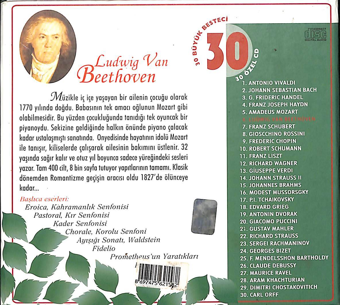 Klasik Müzik Koleksiyonu - Ludwig Van Beethoven CD (İkinci El) CD5463 - 2