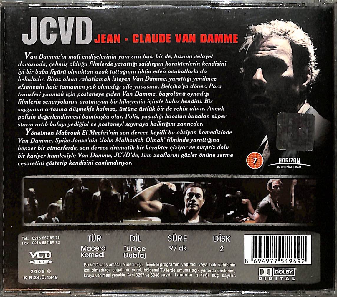 Kod Adı: JCVD (2008) Orjinal VCD Film ' Jean-Claude Van Damme' VCD28669 - 2