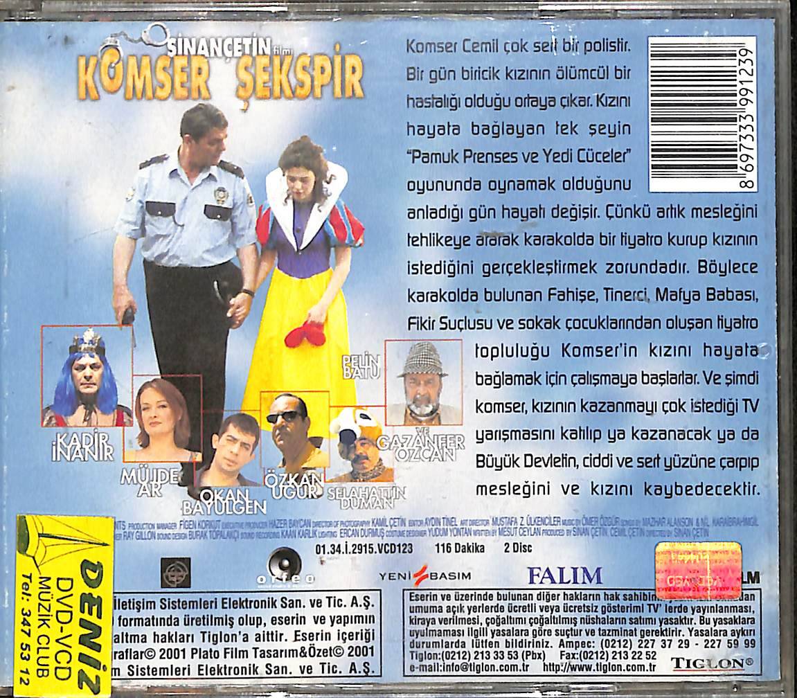 Komser Şekspir – Commissar Shakespeare Orijinal VCD Film ' Kadir İnanır, Müjde Ar, Özkan Uğur ' VCD28711 - 2