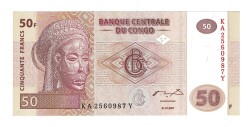 Kongo 50 Francs 2007 ÇİL YKP8429 - 3